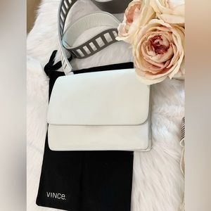 VINCE Cut out Strap leather crossbody bag